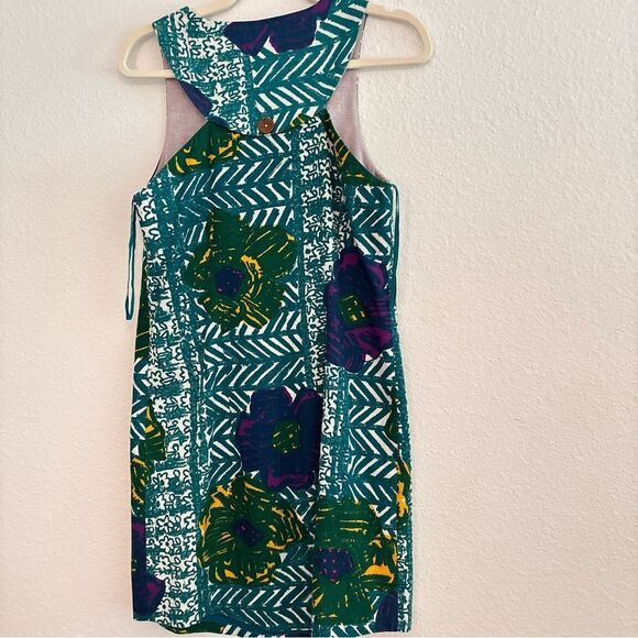 Anthropologie Vanessa Virginia Embroidered Tropical Print Dress - Size 6 - Picture 5 of 6